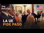 TRUMP llama a PUTIN durante su REUNIÓN con varios LÍDERES de la UE y la OTAN | RTVE Noticias