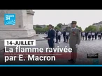 14-Juillet : la flamme ravivée par Emmanuel Macron pour lancer les commémorations • FRANCE 24