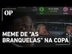 Meme de "As Branquelas": Haaland brinca com Vini Júnior antes de Brasil x Noruega