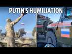 Russian forces flee Syria and are mocked by rebels in humiliating blow to Putin