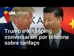 Trump conversa com Xi Jinping sobre tarifas e relata convite para visitar a China com Melania