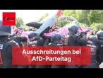 Ausschreitungen bei AfD-Parteitag: Gewalt in Erfurt eskaliert