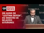 Irã agirá em “legítima defesa”, diz ministro Abbas Araghchi sobre ataque dos EUA | AGORA CNN