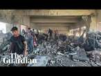 Gaza: Israeli missile hits school as first responders suspend operations