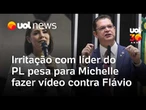 Michelle teve 'empurrão' de líder do PL para divulgar vídeo contra Flávio Bolsonaro