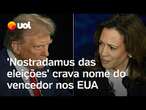 Kamala ou Trump? 'Nostradamus das eleições' crava nome do vencedor nos EUA