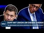 DEUTSCHLAND: Zoff mit Union um dieses Thema! "Da bekommen die Sozialdemokraten Schnappatmung!"