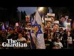 Israelis gather near Netanyahu's residence as they mark anniversary of October 7 attacks