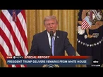 President Trump delivers remarks from White House