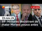 Plano para matar Lula e Moraes: Flávio Bolsonaro ironiza; Braga Netto envolvido + ao vivo | UOL News