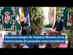 Discurso íntegro de Juanma Moreno en su tercera toma de posesión como presidente de Andalucía