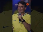 Flávio Bolsonaro cita slogande Lula em lançamentode pré-candidatura