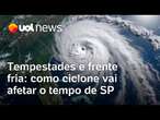 Ciclone extratropical vai afetar a previsão do tempo em São Paulo com riscos de tempestades; veja