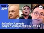 Reinaldo Azevedo ao vivo: Delação de Cid, áudios de militares e mais | Olha Aqui