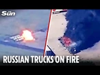 Russian armoured vehicles BLOW UP in massive explosion as Ukraine strikes Putin's Belgorod