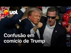 Trump é retirado de comício após sons similares a tiros; vídeo mostra ex-presidente sendo escoltado