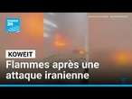 L'aéroport de Koweït City en feu après un attaque iranienne, au moins un mort et 63 blessés