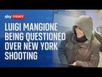 Luigi Mangione named as man being questioned over shooting of health insurance boss