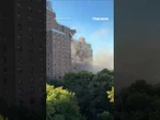 WATCH: Ventilation shaft crumbles off top of Bronx high-rise