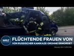 PUTINS KRIEG: Brutaler russischer Angriff bei Bilopillja - Drohne attackiert ukrainische Zivilisten