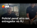 Policial penal atira em entregador após ele não subir até o apartamento no Rio; veja vídeo