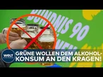 DEUTSCHLAND: Jugendschutz oder Bevormundung? Grüne gehen dem Alkoholkonsum an den Kragen!