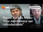 Marco Aurélio Mello critica julgamento de Bolsonaro no STF, mas elogia e defende voto de Fux