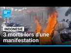 Indonésie: 3 morts dans un incendie pendant une manifestation à Makassar • FRANCE 24