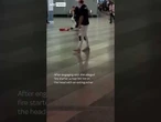 Man captured after setting fire to bin in Milan Malpensa Airport.