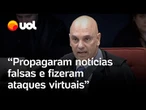 Moraes diz que aliados de Bolsonaro fizeram ataques virtuais coordenados: 'Incitaram a violência'
