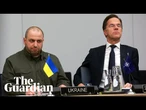 Mark Rutte and Ukraine defence minister Rustem Umerov give statements ahead of meeting – watch live
