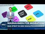 BUNDESTAGSWAHL: Krisenthema Migration! Was die Parteien laut Wahlprogramm dagegen unternehmen