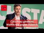 Hochrechnung 22:00 - CDU-Frau gewinnt Wahlkreis gegen Habeck