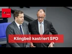 Klingbeil kastriert die SPD und trägt damit Merz zu Grabe