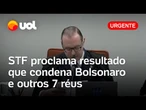 Zanin proclama resultado de julgamento que condenou Bolsonaro e outros réus à prisão; veja