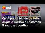 Qual papel higiênico não vai te deixar na mão? Testamos 5 com folha dupla, maciez e resistência