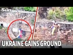 Ukrainian flies flag on REGAINED ground as air and drone strikes push back Russians