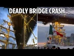 Moment navy ship smashes into Brooklyn’s bridge killing two as screaming onlookers flee