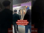 Vídeo mostra homem quebrando vidro de trem na estação Paraíso em SP