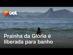 Prainha da Glória, no Rio, é liberada para banho após teste de qualidade da água; veja vídeo