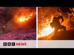 LA firefighters ready for ‘hurricane force winds’, mayor says | BBC News