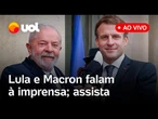 Lula e Macron falam à imprensa e assinam acordos entre Brasil e França; acompanhe ao vivo
