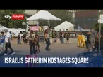 Israelis gather in Hostages Square in Tel Aviv as hostage release deadline looms