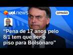 Condenação de 17 anos pelo 8/1 fará sentido se Bolsonaro tiver pena mais draconiana, diz Josias