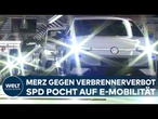 AUTOGIPFEL IM KANZLERAMT: Merz fordert Technologieoffenheit und Aufweichung des Verbrennerverbots