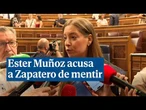 Ester Muñoz, portavoz del PP en el Congreso, acusa a Zapatero de mentir