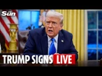 LIVE: Trump hosts bill-signing ceremony as nationwide immigration tensions rise