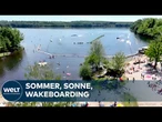 BLEIBTREUSEE: Wakeboard, Strand und Sommer - der Saisonstart am Wasserskipark in Brühl läuft