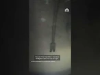 Bodycam footage shows the moment a firefighter falls 13 feet while battling a blaze