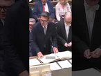 Andy Burnham greeted by cheers and jeers as he is sworn in